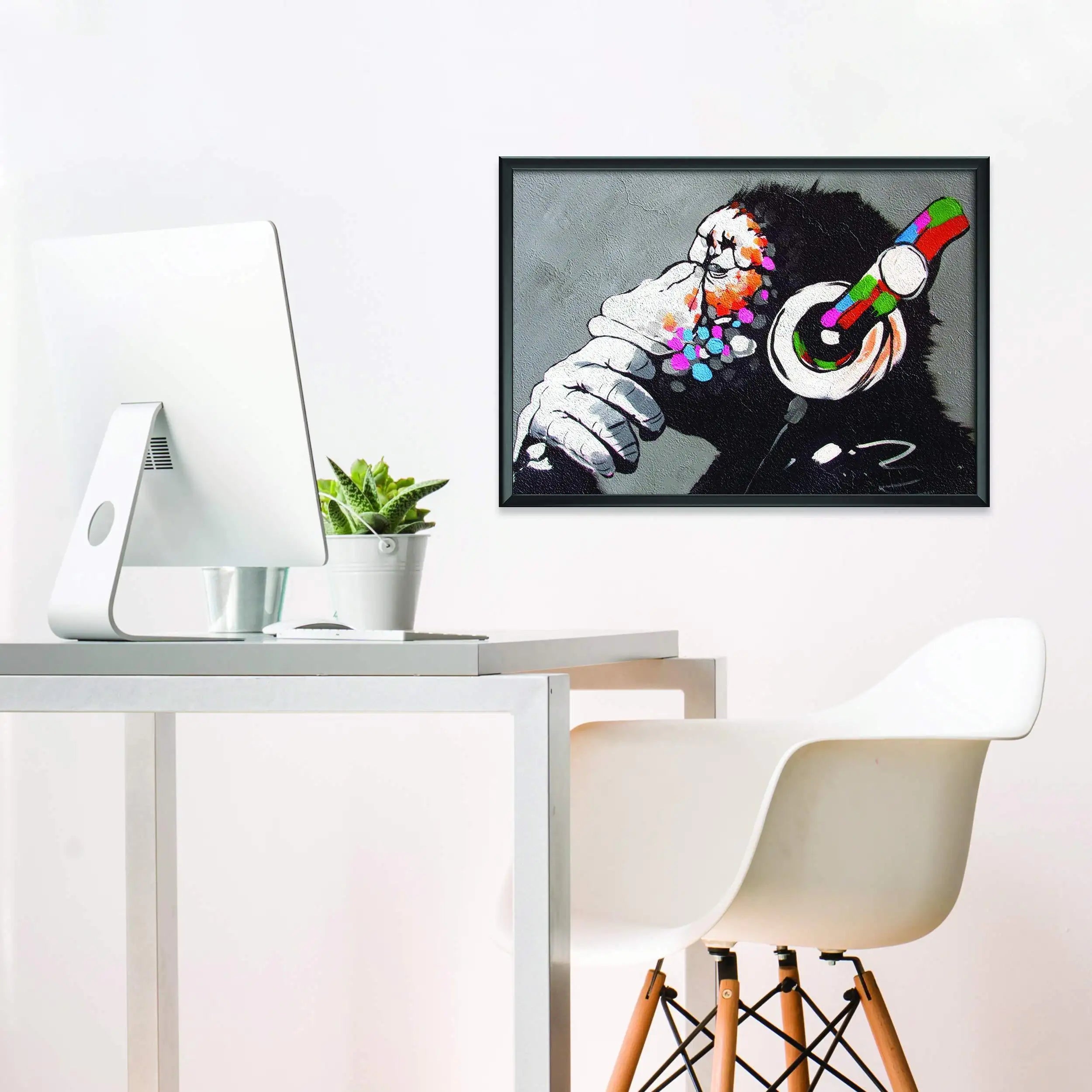 Banksy Monkey Graffiti Poster for Musical Player Decoration 22x16 inches
